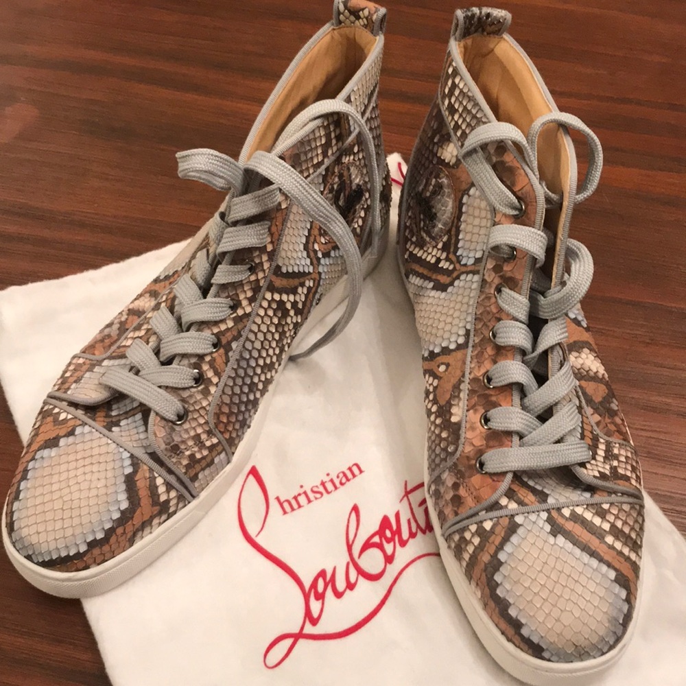 Snakeskin Christian Louboutin sneakers